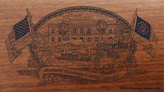Seminole County Georgia Engraved Rifle Buttstock