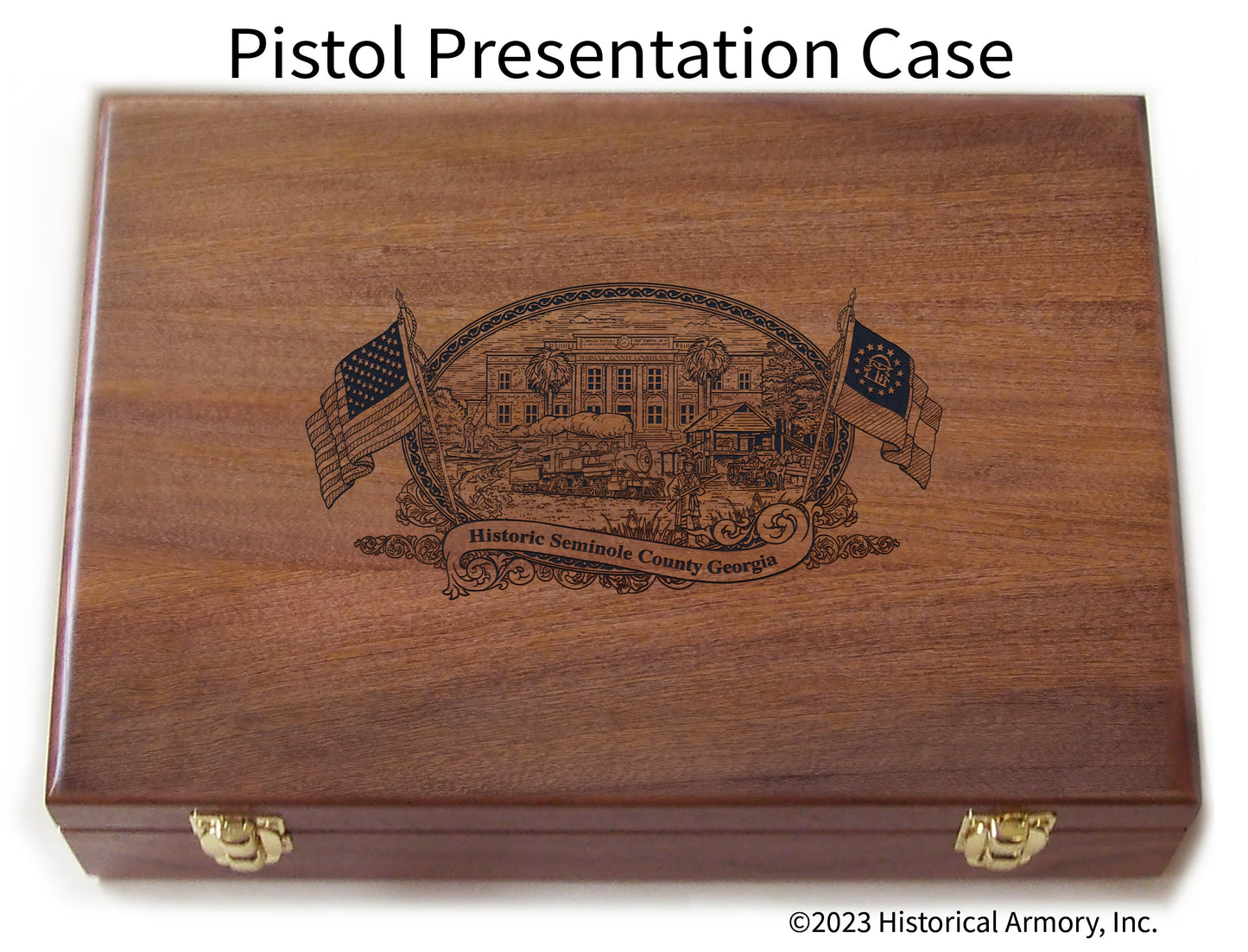 Seminole County Georgia Engraved .45 Auto Ruger 1911 Presentation Case