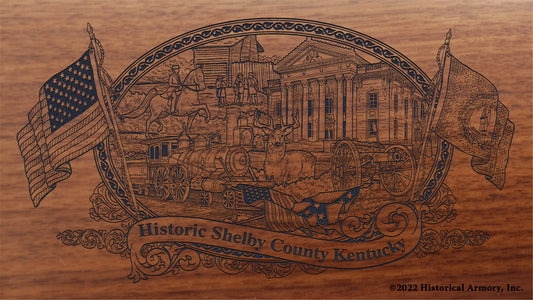 Shelby County Kentucky Engraved Rifle Buttstock