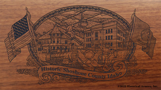 Shoshone County Idaho Engraved Rifle Buttstock