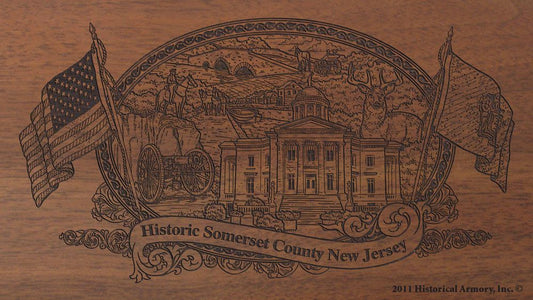 somerset county new jersey engraved rifle buttstock