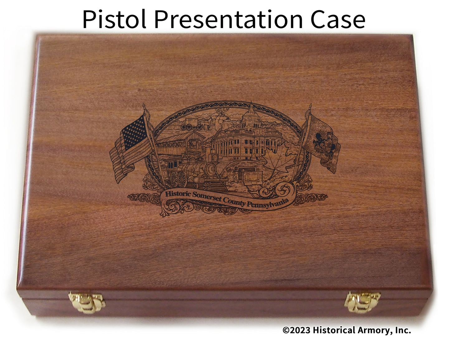 Somerset County Pennsylvania Engraved .45 Auto Ruger 1911 Presentation Case