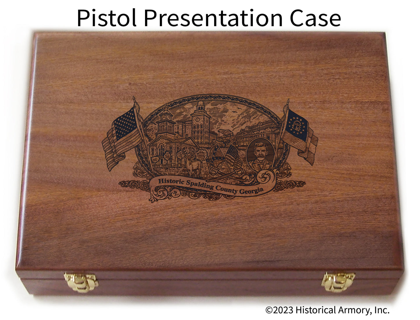 Spalding County Georgia Engraved .45 Auto Ruger 1911 Presentation Case