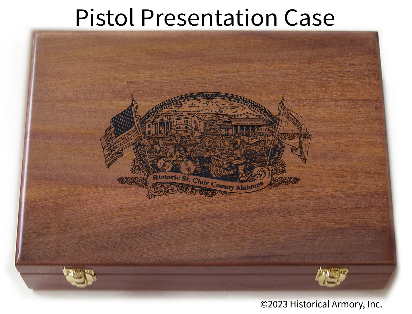 St. Clair County Alabama Engraved .45 Auto Ruger 1911 Presentation Case