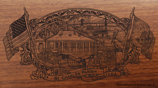 St. Charles Parish Louisiana Engraved Rifle