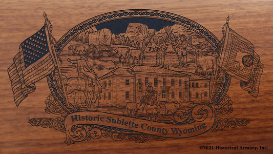 Sublette County Wyoming Engraved Rifle Buttstock
