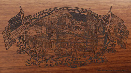 sullivan county new hampshire engraved rifle buttstock