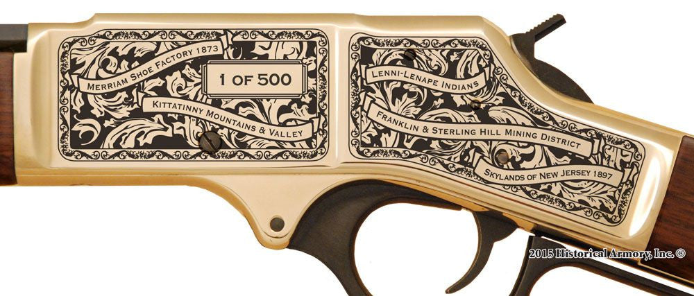 sussex county new jersey engraved rifle h009b receiver