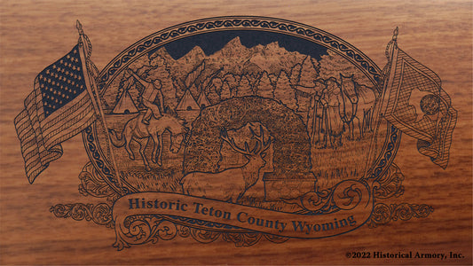 Teton County Wyoming Engraved Rifle Buttstock