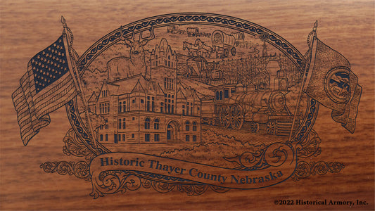 Thayer County Nebraska Engraved Rifle Buttstock