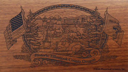 Tillamook County Oregon Engraved Rifle Buttstock
