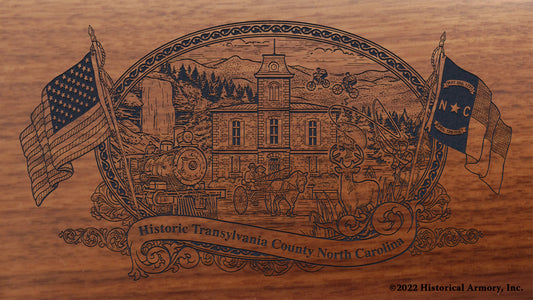 Transylvania County North Carolina Engraved Rifle Buttstock