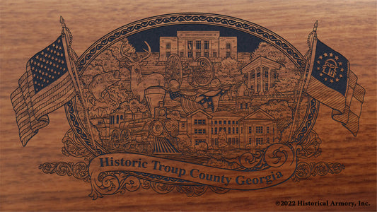 Troup County Georgia Engraved Rifle Buttstock