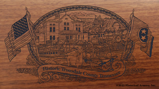 Trousdale County Tennessee Engraved Rifle Buttstock