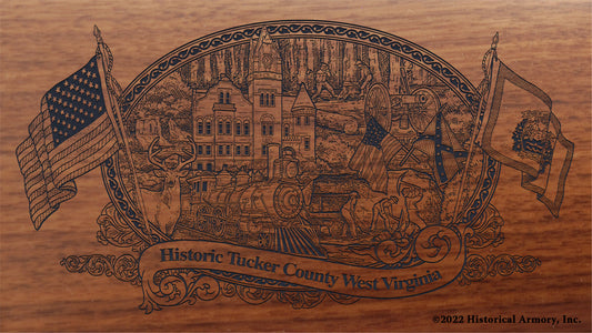 Tucker County West Virginia Engraved Rifle Buttstock