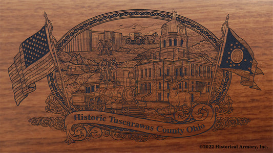 Tuscarawas County Ohio Engraved Rifle Buttstock