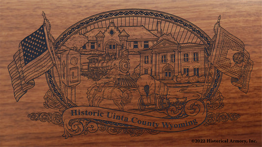 Uinta County Wyoming Engraved Rifle Buttstock