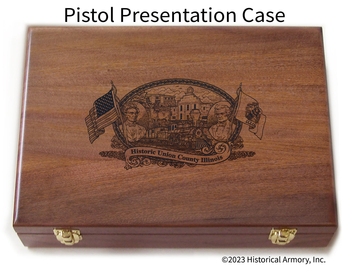 Union County Illinois Engraved .45 Auto Ruger 1911 Presentation Case