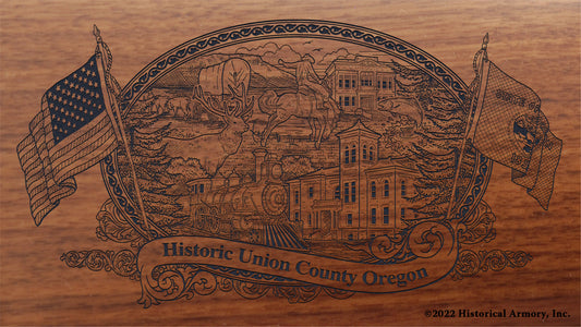 Union County Oregon Engraved Rifle Buttstock