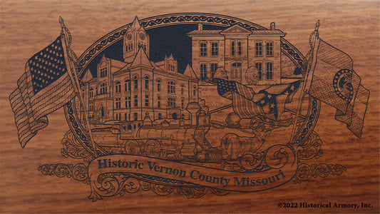 Vernon County Missouri Engraved Rifle Buttstock