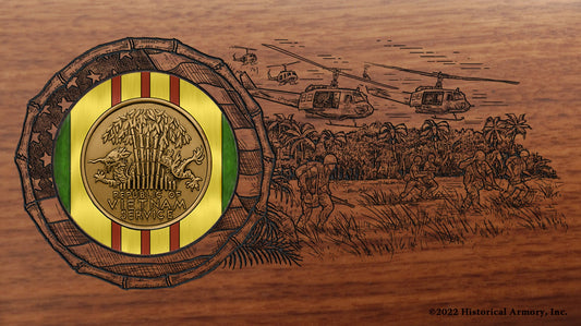 Vietnam War Engraved Rifle Buttstock