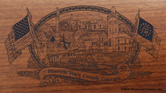 Ware County Georgia Engraved Rifle Buttstock