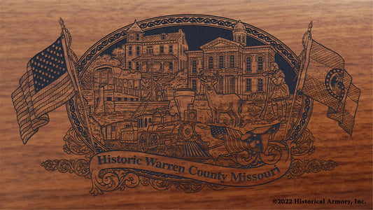 Warren County Missouri Engraved Rifle Buttstock