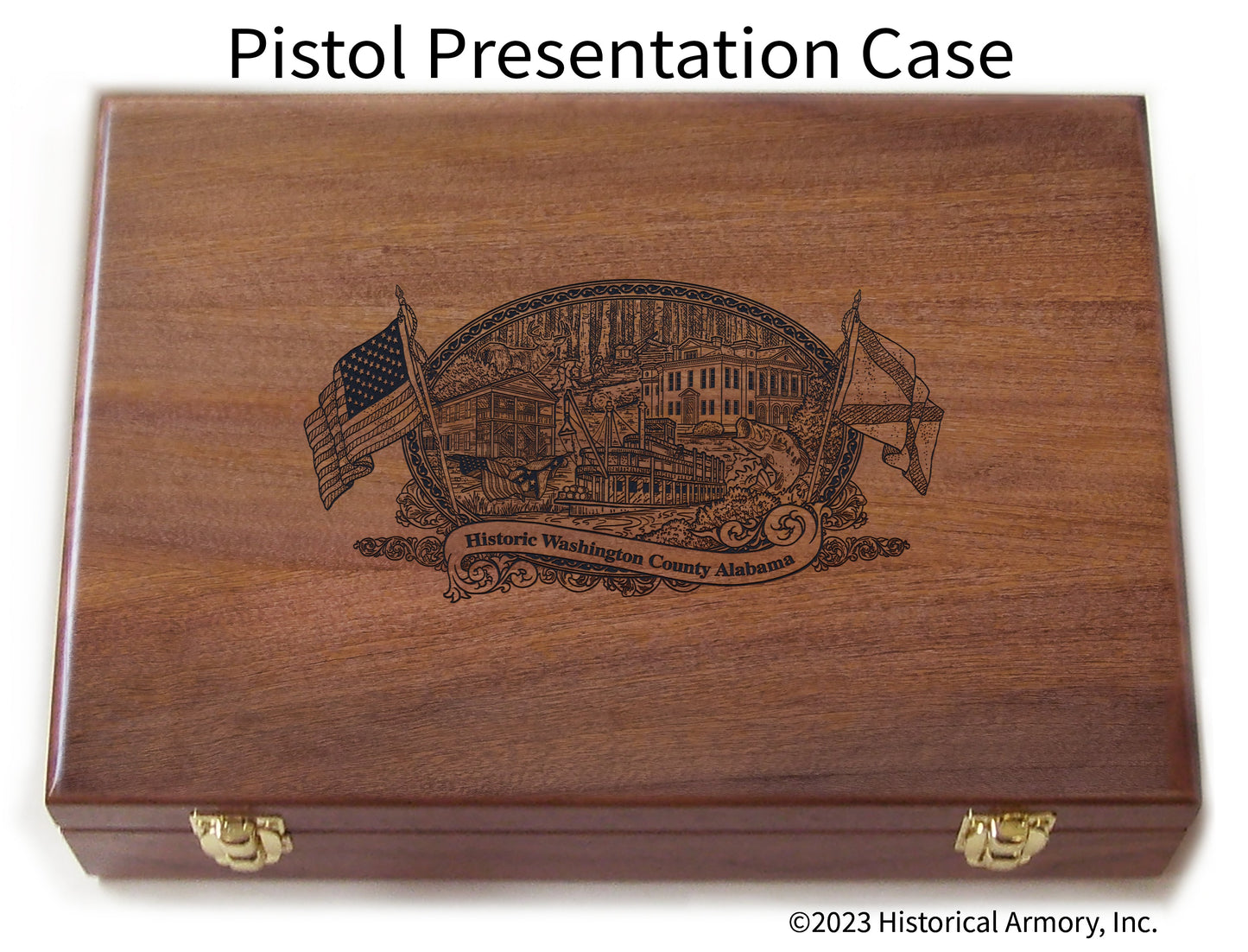 Washington County Alabama Engraved .45 Auto Ruger 1911 Presentation Case