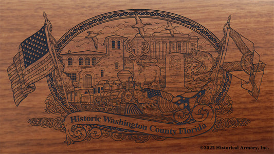 Washington County Florida Engraved Rifle Buttstock