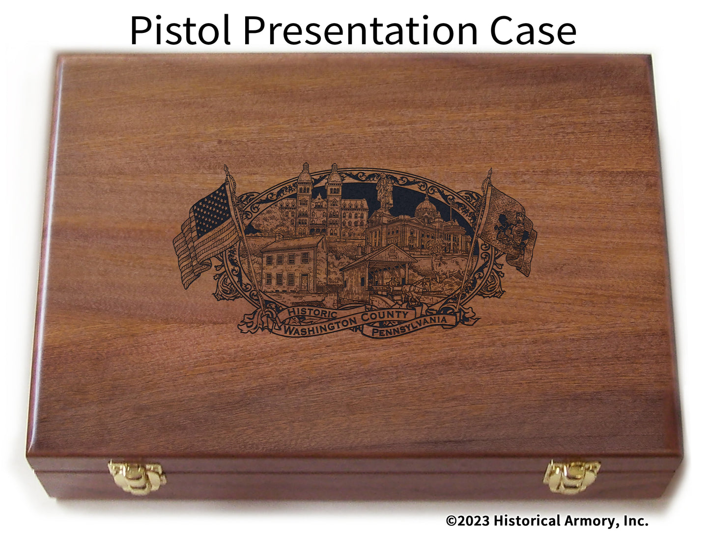 Washington County Pennsylvania Engraved .45 Auto Ruger 1911 Presentation Case