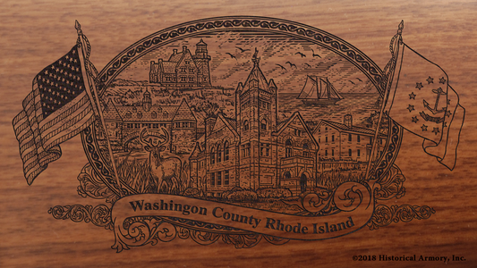 Washington County Rhode Island Engraved Rifle