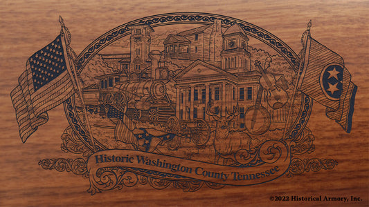 Washington County Tennessee Engraved Rifle Buttstock