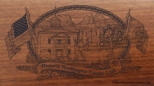 Washington County Utah Engraved Rifle Buttstock