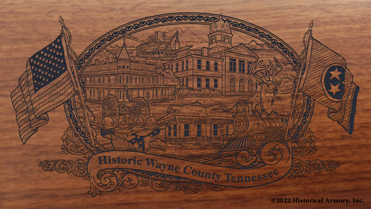 Wayne County Tennessee Engraved Rifle Buttstock