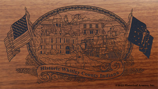 Whitley County Indiana Engraved Rifle Buttstock