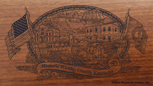 Whitley County Kentucky Engraved Rifle Buttstock