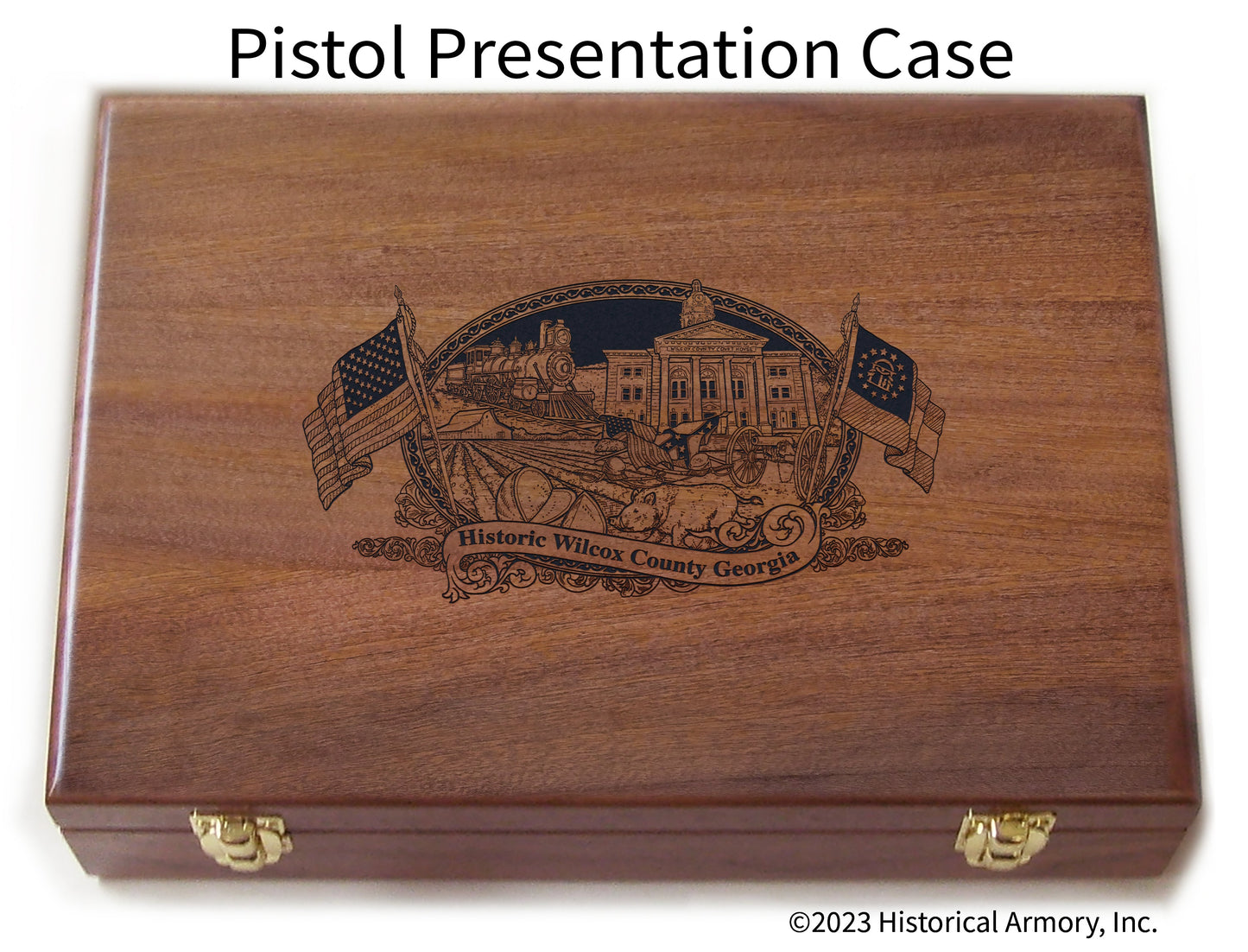 Wilcox County Georgia Engraved .45 Auto Ruger 1911 Presentation Case