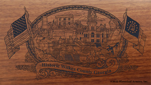 Wilkes County Georgia Engraved Rifle Buttstock