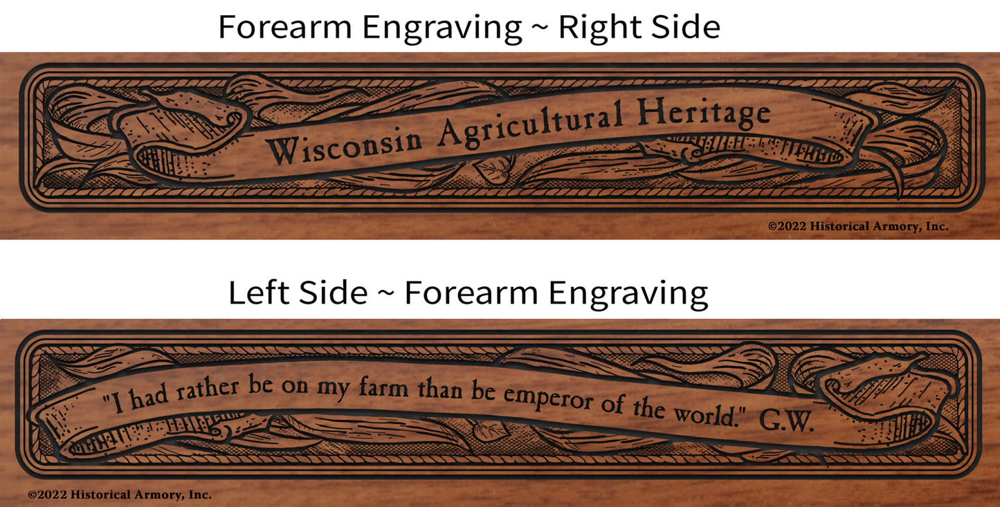 Wisconsin Agricultural Heritage Engraved Rifle Forearm