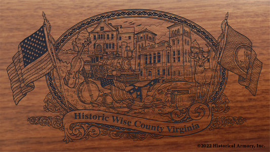 Wise County Virginia Engraved Rifle Buttstock