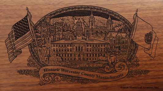 Worcester County Massachusetts Engraved Rifle