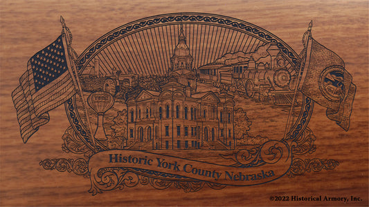 York County Nebraska Engraved Rifle Buttstock