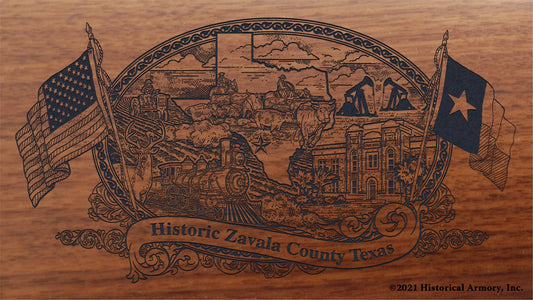 Engraved artwork | History of Zavala County Texas | Historical Armory