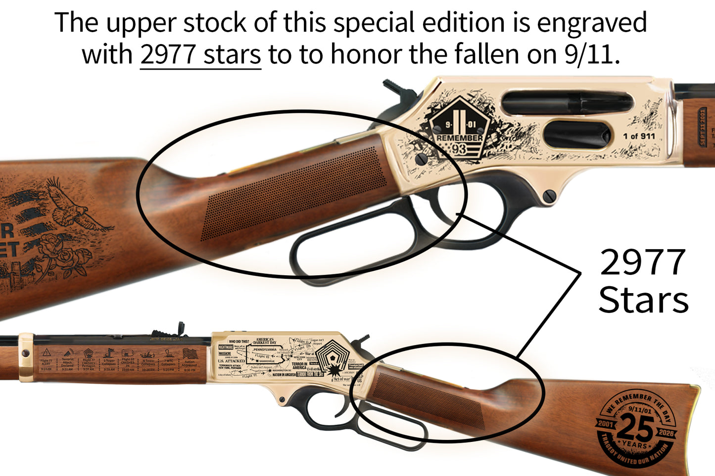 9/11 Never Forget Engraved Rifle