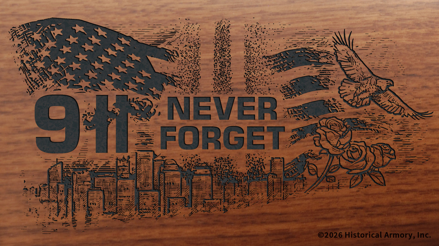 9/11 Never Forget Engraved Rifle