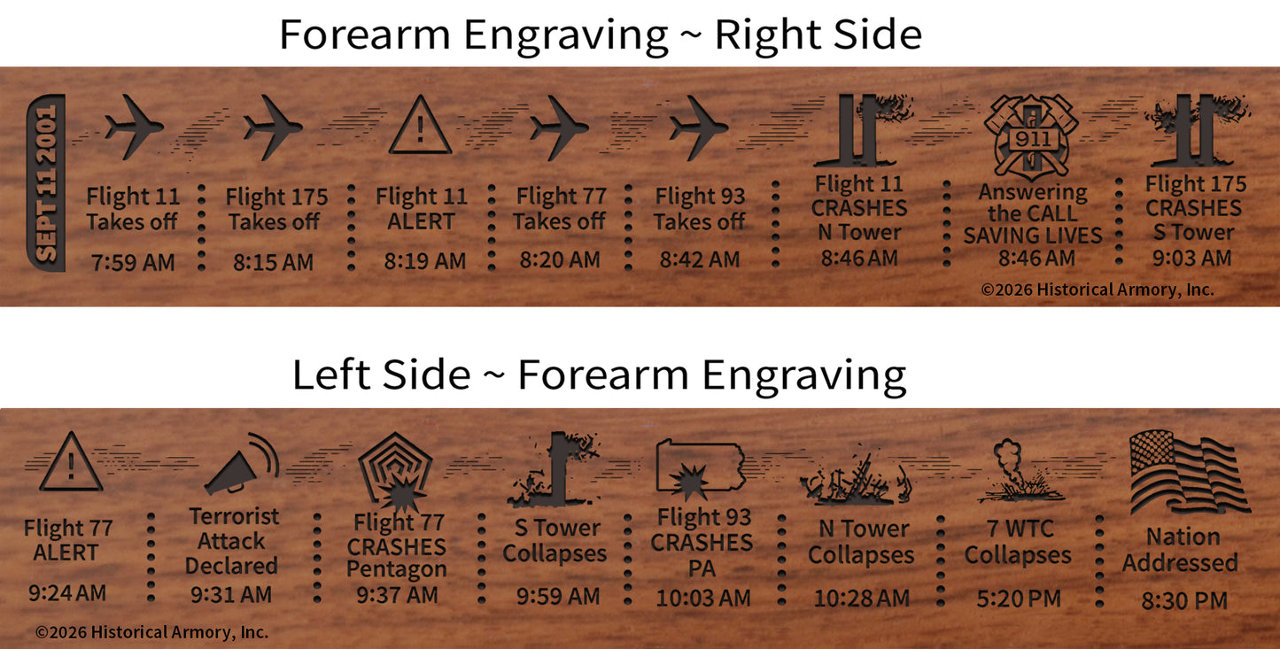 9/11 Never Forget Engraved Rifle
