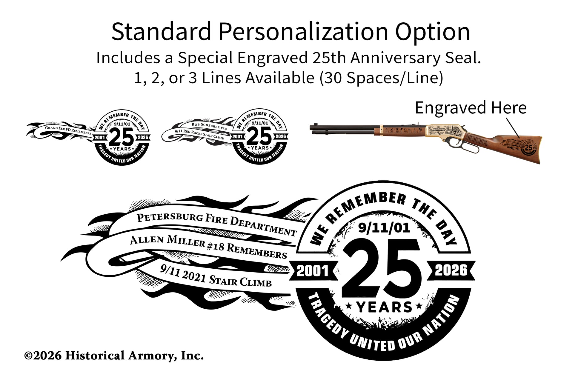 9/11 Firefighter Tribute Engraved Rifle – Historical Armory