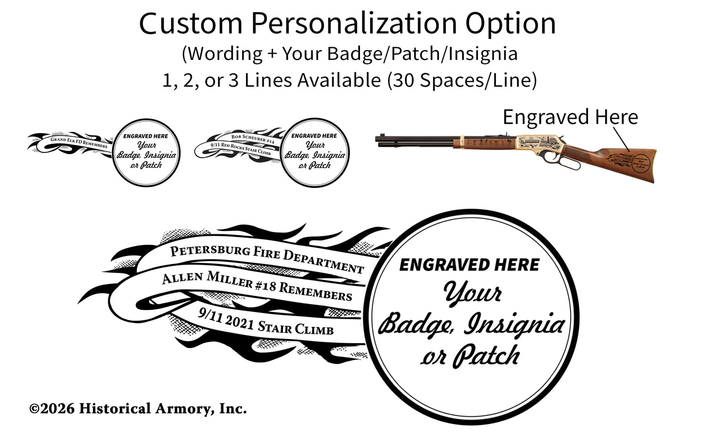 9/11 Firefighter Tribute Engraved Rifle