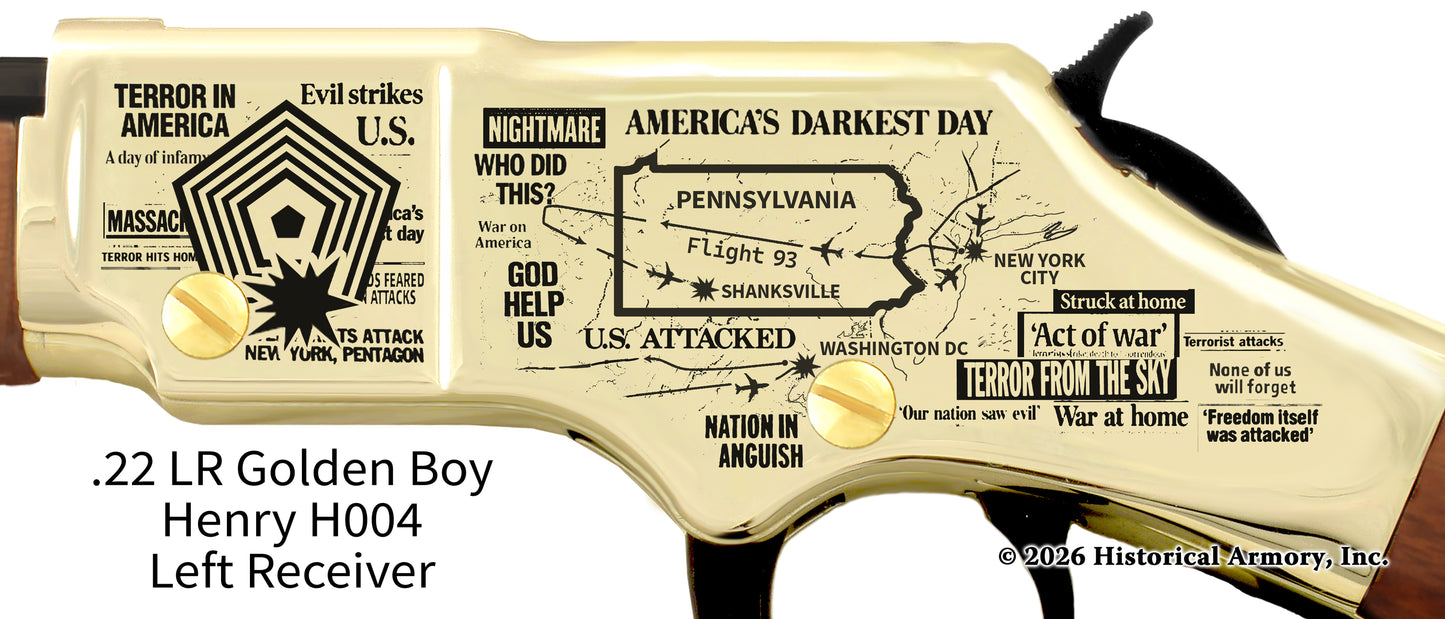 9/11 Never Forget Engraved Rifle