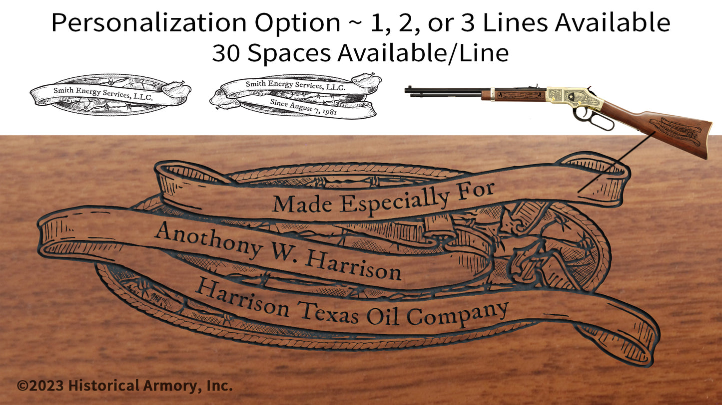 Texas State Oil & Gas Tribute Limited Edition Personalized Engraved Henry Rifle